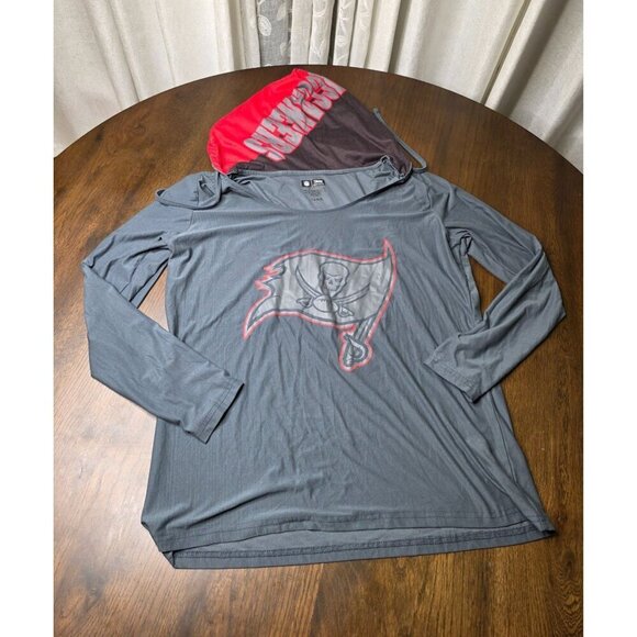 Women's Concepts Sport Charcoal Tampa Bay Buccaneers Fortitude Long Sleeve Scoop - Picture 2 of 16